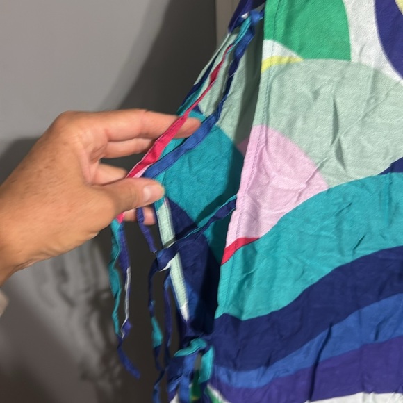 VENUS Multicolored Tie Side Rayon Wide Leg Swim Pants Size: M Inseam: 29” - Picture 4 of 7